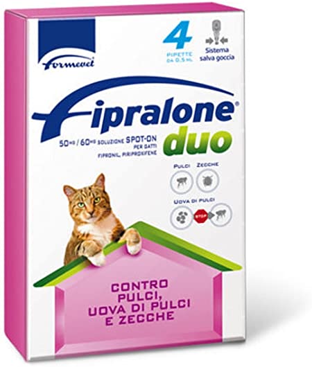 FipraloneDuo Gatto 4pz x 0,5ml – Antiparassitario per Gatti