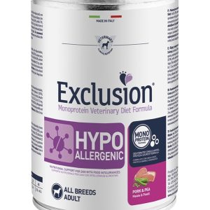 Exclusion Hypoallergenic Maiale e Piselli All Breeds 400g