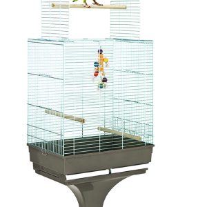 Gabbia Uccelli Soraya Cromo + Stand