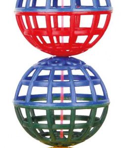 Gioco 3 Palline con Griglia per Uccelli e Piccoli Animali