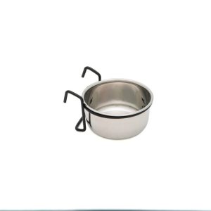 Ciotola Acciaio per Gabbie Volatili 300ml