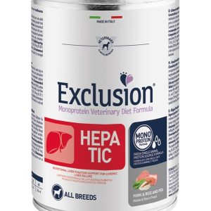 Exclusion Hepatic Maiale, Riso e Piselli 400g