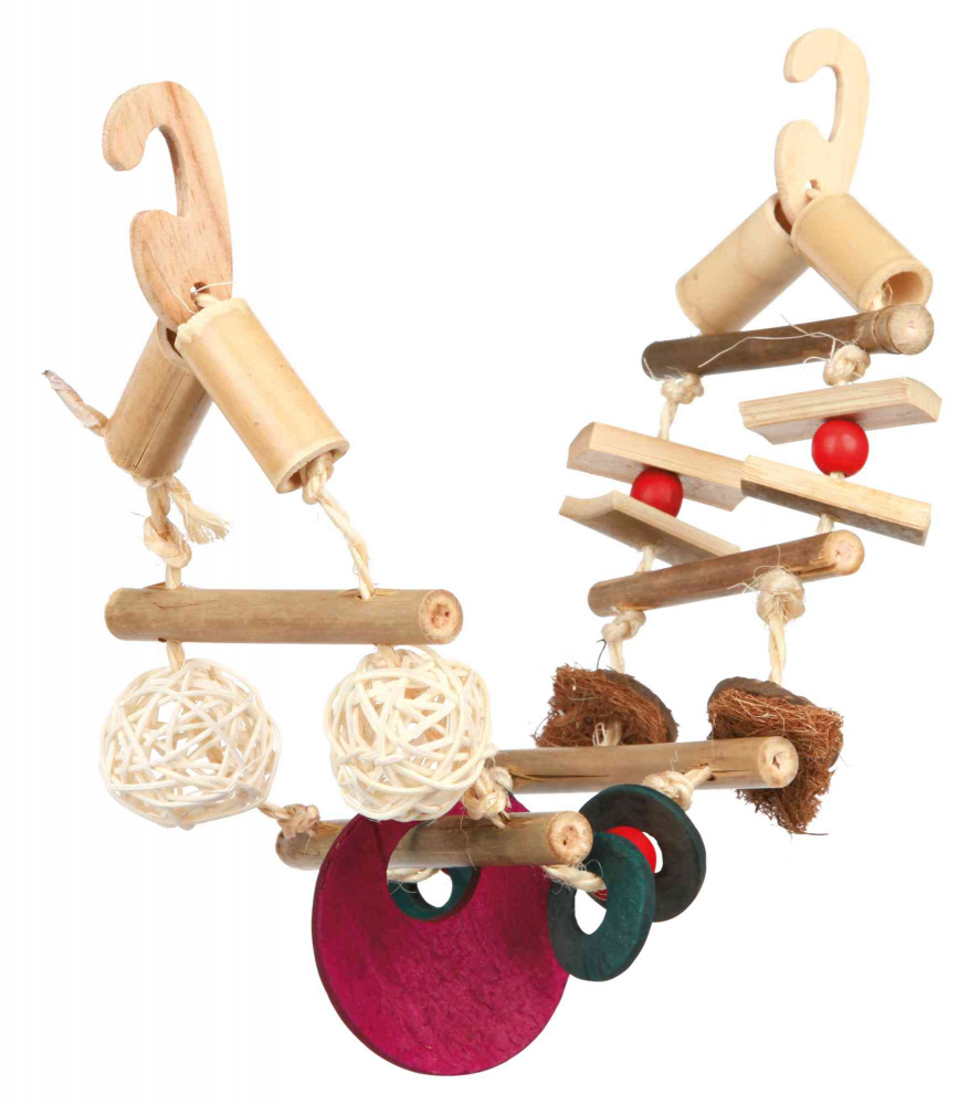 Ponte Sospeso in Bamboo 45cm per Uccelli e Piccoli Animali - immagine 2