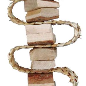 Legno da Beccare con Corda Sisal per Uccelli – 30cm