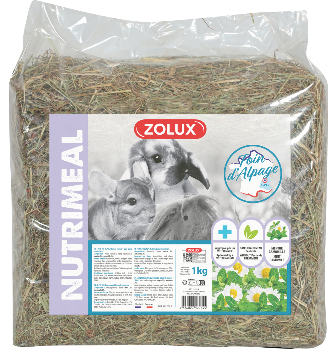 Nutrimeal Fieno Alpi Menta e Camomilla 1Kg - immagine 2