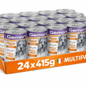 Gemon Medium Adult Bocconi con Pollo e Riso