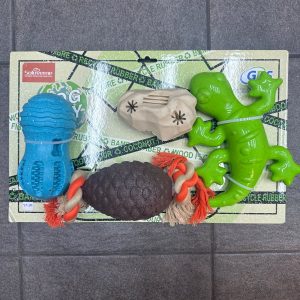 4 Giocattoli in Gomma per Cani
