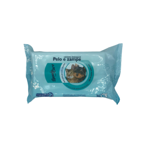 SALVIETTINE DETERGENTI PELO E ZAMPE – 1 CONFEZIONE
