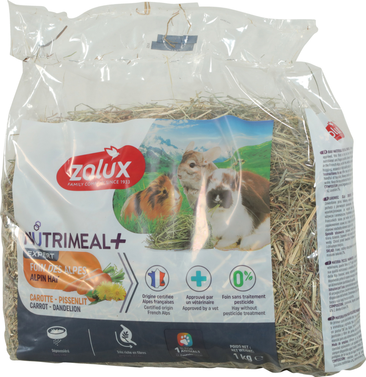 Nutrimeal Fieno Alpi Carota e Tarassaco 1Kg - immagine 2