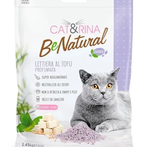 Cat e Rina Lettiera alla Lavanda Ecologica Vegetale Tofu Agglomerante per Gatti Cat&Rina 5,5 L