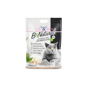 Cat e Rina Lettiera ai Carboni Attivi Ecologica Vegetale Tofu Agglomerante per Gatti Cat&Rina 5,5 L