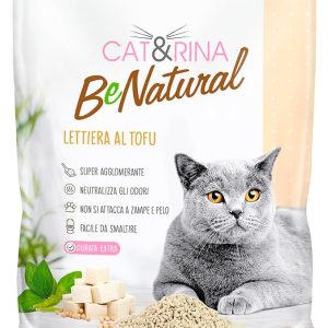 Cat e Rina Lettiera Neutra Ecologica Vegetale Tofu Agglomerante per Gatti Cat&Rina 5,5 L