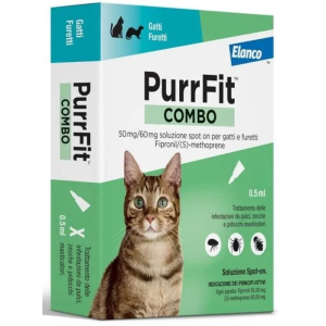 Purrfit Combo 6 Pipette 50 Mg/60 Mg Soluzione Spot