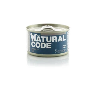 Natural Code Umido Gatto Anziano Senza Glutine Tonnetto e Riso 02 Senior 85g