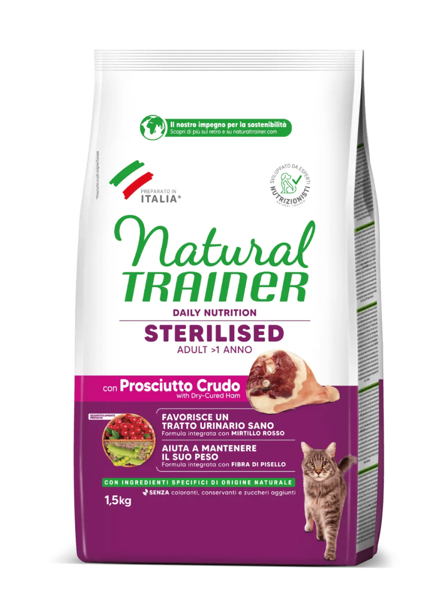 Natural Trainer Sterilised con Prosciutto Crudo