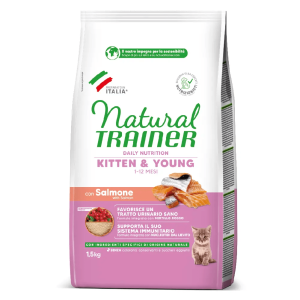 Natural Trainer Kitten&Young con Salmone