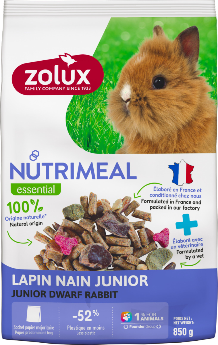 Nutrimeal Mix Conigli Nani Junior 850g - immagine 2