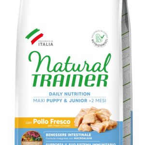 Natural Trainer Maxi Puppy&Junior con Pollo Fresco 12kg