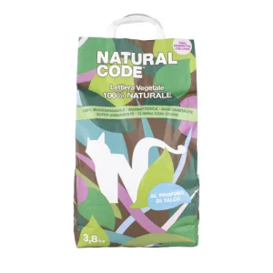 Natural Code Lettiera Vegetale al Profumo di Talco per Gatti 3,8 Kg
